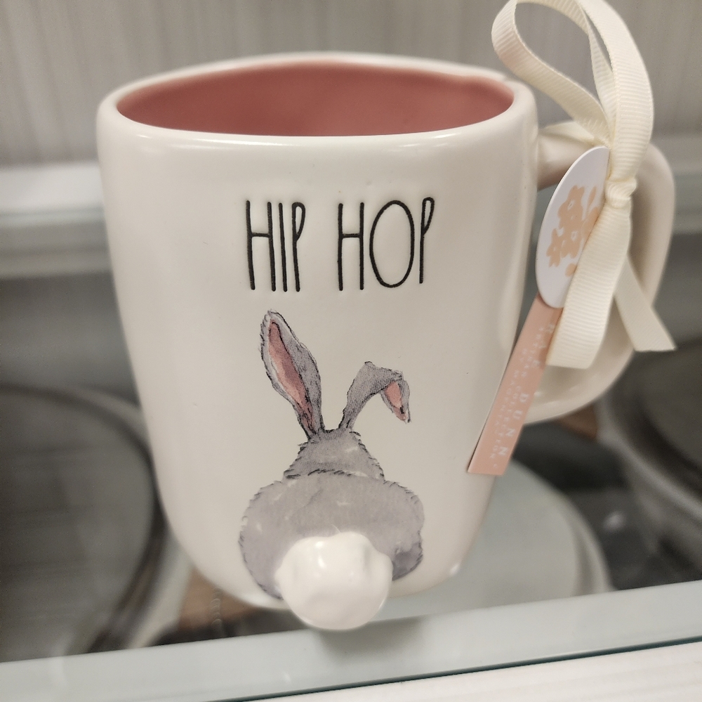 Rae Dunn "HIP HOP" Mug with 3D bunny tail